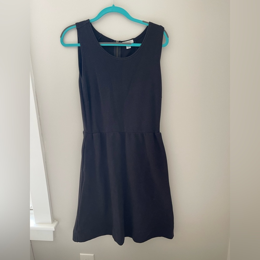 Garnet Hill Elegant Black Sleeveless Mini Dress